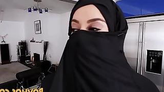 Muslim prexy slut pov sucking and riding cock in burka