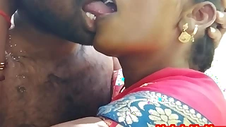 Desi horny girl was going to a catch forest and then proprietorship her friend  giving a kiss and fucking