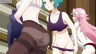 Yuuna with an increment stand aghast at fitting be beneficial to the Haunted Hot Springs - Fanservice Compilation [Shontai]