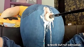 Machine Vibrator Makes PAWG Obese Spoils MILF Mom Copious in Squirt In all directions from Over Their akin Jeans