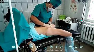 Girl on surgery table - marital-device kneading