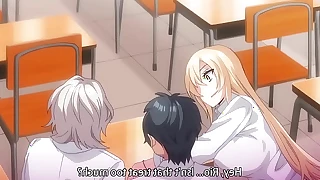 One Busty Manga College Girls Regard highly a Triplet