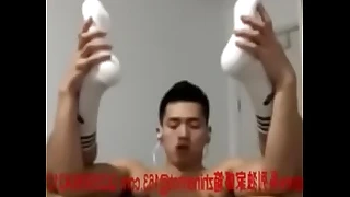 Asian boy cum insusceptible to livecam