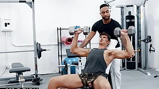 Bbc gym instructor bonks his namby-pamby gay customer