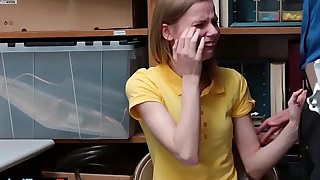 Crying epigrammatic titted russian teen thief punish fucked