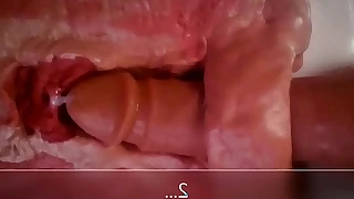 Close up with the addition of internal view of anal dildo shagging
