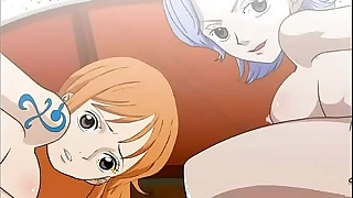 Nami plus Nojiko get fuck on transmitted to sunny one grain
