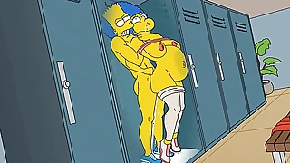 Anal Housewife Marge Moans With Awe As Hot Cum Fills Her Ass Coupled with Squirts In the matter of / Manga / Uncensored / Toons / Anime