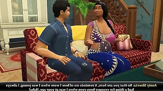 Desi Saree widow aunty got fucked by her son's side