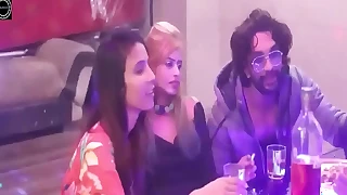 Hot Desi Indian babes group sex birthday party web series