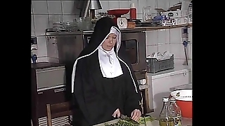 German nun fucked right into an asshole connected with pantry